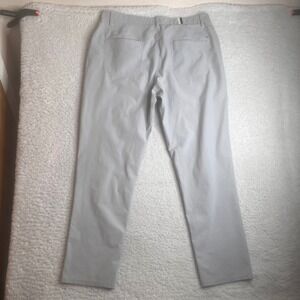 Rhoback Mens Performance Golf Pants Light Grey 5-Pocket 36x32 Stretch *see photo